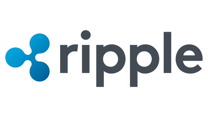 The Ripple cryptocurrency logo featuring the blue three-pronged symbol next to the word 'ripple' in dark text on a white background.