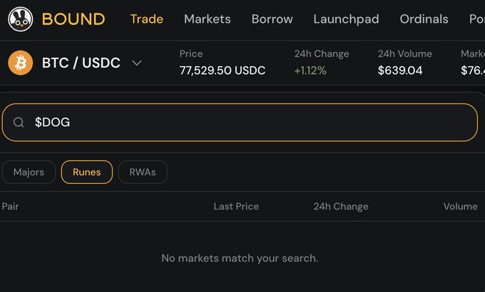 ursdg trade screen with Bitcoin and Etherium symbols, price changes, and a search bar for major cryptocurrencies.