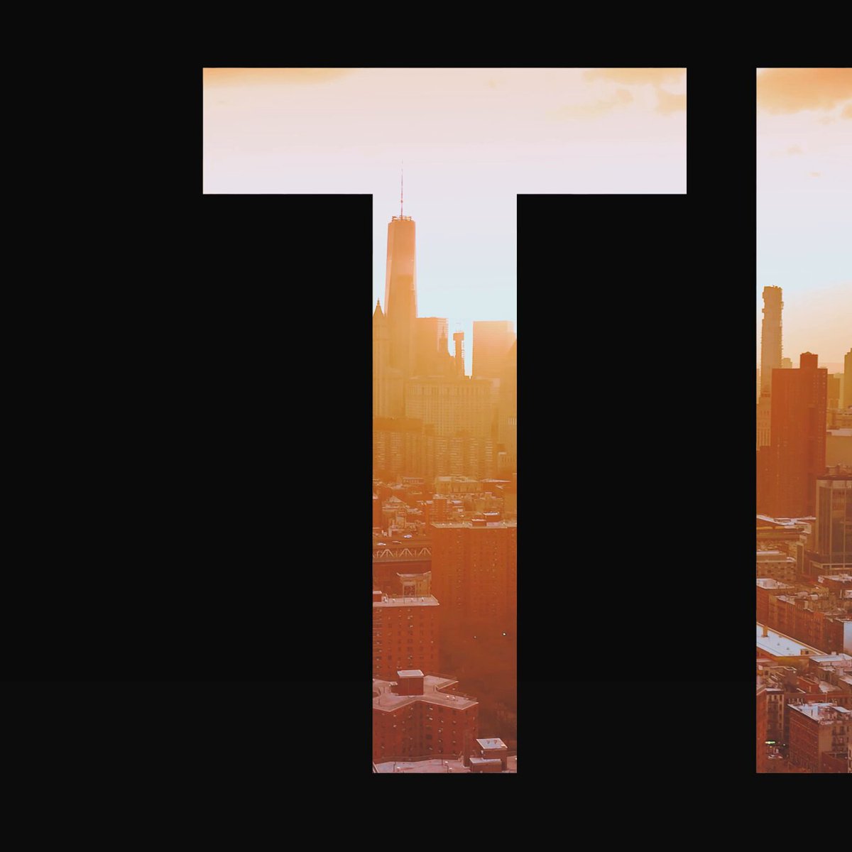 The image features a city skyline with tall buildings at sunset. The sky above the city has an orange hue, creating a warm and inviting atmosphere. In the center of the image, there's a large letter "T" prominently displayed against this backdrop. Below the "T", there is a list of tech news articles related to the Giga roadmap, which outlines the network's plans for faster technology and improved performance. The text "Shipping faster tech this week, with @Techweek_ next week. The Sei Giga roadmap is here, along with the network'S fastest block times yet." provides additional context about the content of the image.