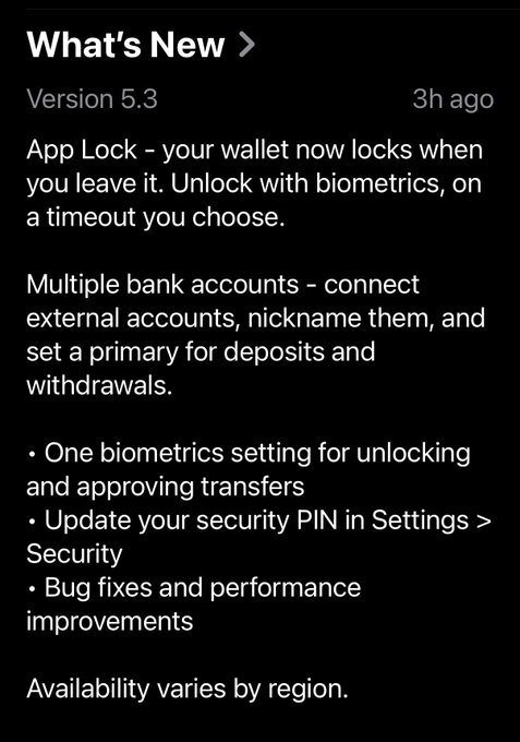 App Lock, Multiple bank accounts, and other new features.