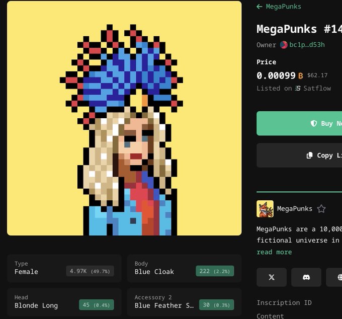 The image displays a digital advertisement for a video game featuring a blonde woman wearing blue hair accessories that resembles a wavy hairpiece or an afro hairstyle, possibly with an intricate blue design. The woman is also wearing blue jeans and a red jacket. There are multiple buttons visible in the background of the advertisement, which might be part of the game's controls or a promotional feature for a specific gaming platform. This image shows how a real-life person can inspire creative gaming experiences by incorporating artistic elements such as hair accessories into the gameplay experience.