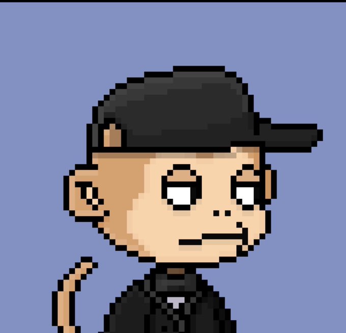 A pixel art monkey character wearing a backwards black cap and black hoodie appears on a light purple background, matching the "Monkey Hood" NFT giveaway promotion offering 2 guaranteed whitelist spots to those who follow, like, and submit their EVM wallet.