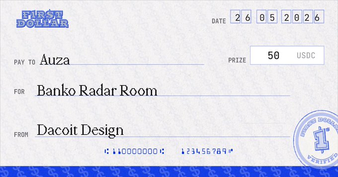 The image features a check for $50 that was given by someone named @earnfirstdollar. The check has been used to make a donation of 50 USDC, which was posted on social media platforms like Twitter or Instagram. The post includes text that reads "I earned 50 USDC on @earnfirstdollar What did I do? Just gave feedback and reviewed a platform Easiest".