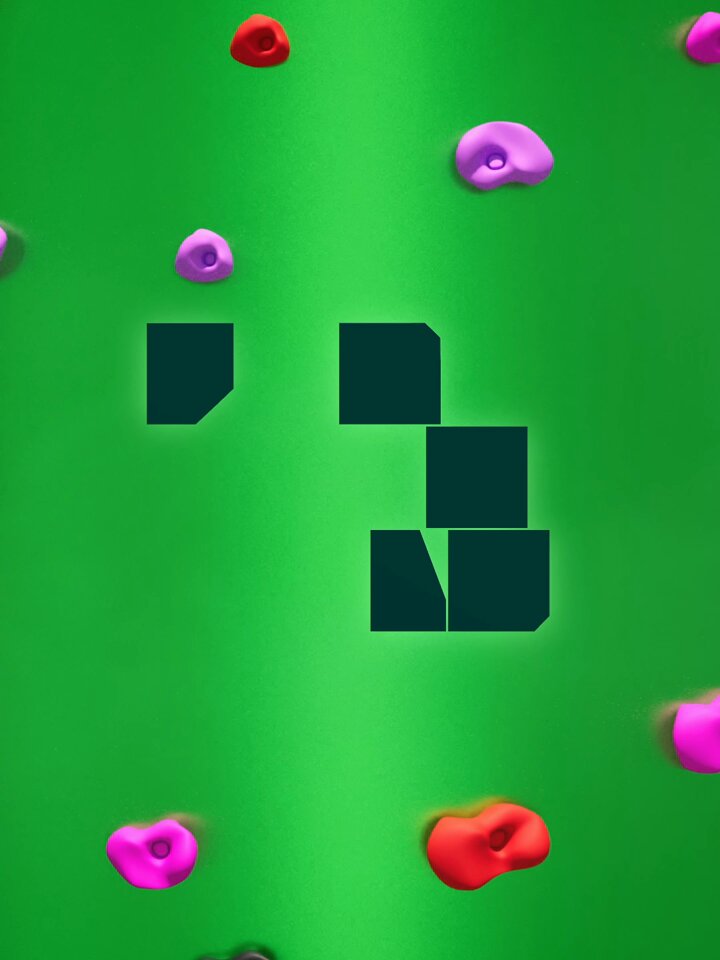 The image features a green background with various shapes, including squares and rectangles, scattered throughout. There are also some pink and purple elements present. The caption reads "only one week left to claim your spot on the leaderboard". This suggests that there is still time for someone to participate in an activity or game within the image, possibly related to climbing walls or rock climbing.

The shapes and colors of the objects create a visually interesting scene, with some elements overlapping each other while others stand alone. The green background provides a contrast to the pink and purple shapes, making them more prominent against it. Overall, this image captures an engaging visual experience that could be related to a game or challenge involving climbing walls or rock climbing.
