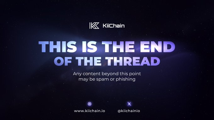 The image features a dark blue background with white text that reads "This is the end of the thread". The text also includes two small images, one of which shows a starry night sky. The image has a slight tilt towards the right side, giving it an artistic and visually appealing look.