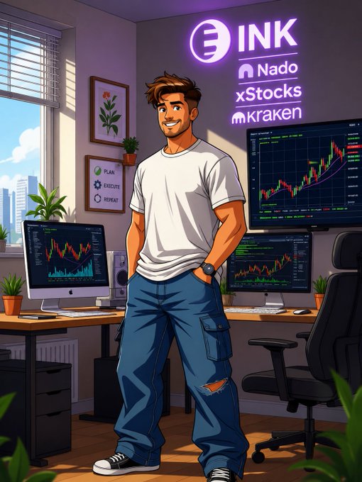 The image depicts a man standing in front of a desk with computer monitors and other office equipment such as a keyboard and mouse placed nearby. The man appears to be wearing a casual outfit consisting of blue jeans and a white t-shirt, giving him an air of informality or nonchalance. The main focus of the image is on the man posing near his workstation, which suggests he might be either a professional in an office setting or simply enjoying some leisure time at home while using his computer for various tasks.