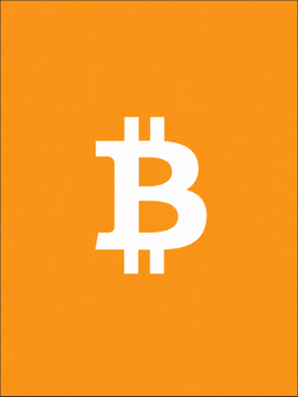 The image features the Bitcoin logo (₿) in white against a bright orange background. This visual directly relates to the article's discussion of Bitcoin fund flows, with the iconic ₿ symbol representing the cryptocurrency whose $11.1 billion in recent inflows and market sensitivity to bond yields (rising 10-year Treasury) is being analyzed by CoinShares.