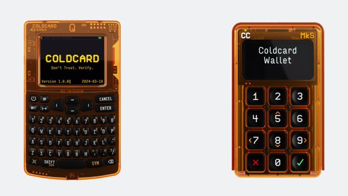 Two Coinkite COLDCARD hardware wallets—an Mk4 (Version 1.6.0) and an Mk5—are displayed side by side, highlighting the air-gapped Bitcoin security devices relevant to the reported flaw that led to the loss of 594 BTC.

Wait, let me reconsider the post connection—the image isn't directly tied to the theft itself but serves as a visual reference to the type of hardware wallet technology involved in the security breach story.