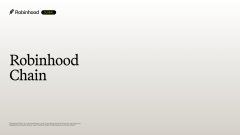 The image is a minimalist announcement graphic from Robinhood Crypto featuring the text "Robinhood Chain" on a clean white background. It visually supports the news that Robinhood has adopted Chainlink as its official data and cross-chain oracle, highlighting the new integration powering Robinhood Stock Tokens onchain from day one.