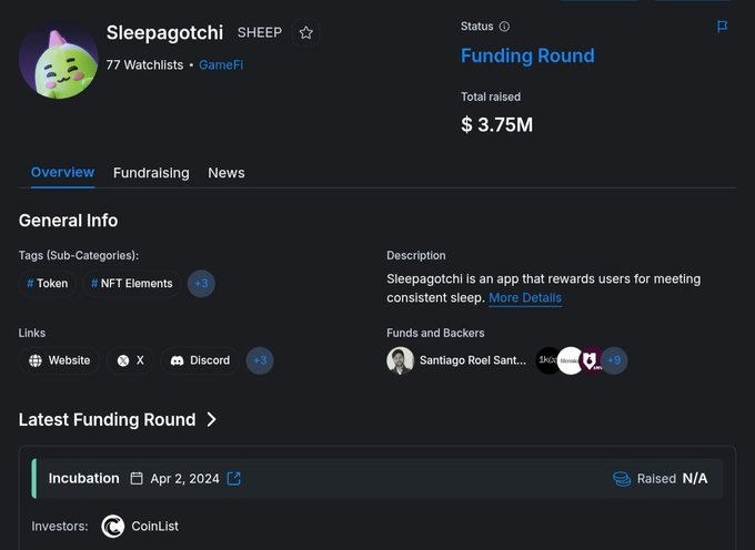 The image shows a screenshot of an online fundraising webpage for a charity called "Sleepagotchi." There is a list of tasks that users can perform, such as joining the loyalty hub or signing up to the app with their email address. The post on this webpage provides details about how to fundraise and the estimated cost involved, which may involve completing these tasks. Overall, it serves as an informative resource for people interested in fundraising through this charity's methods.