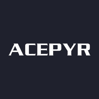 A dark blue background with the word 'ACEPYR' in white text.