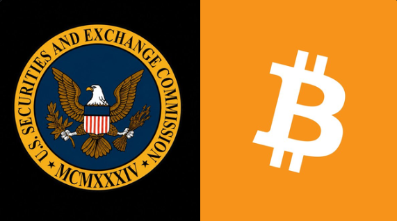 The image features the U.S. Securities and Exchange Commission (SEC) seal alongside the Bitcoin logo, symbolizing the regulatory body's upcoming Friday meeting to propose a framework for crypto assets. This visual juxtaposition highlights the intersection of traditional financial regulation and the cryptocurrency market, aligning with the post's discussion of the SEC's plans for streamlined disclosures and safe harbors for crypto protocols.