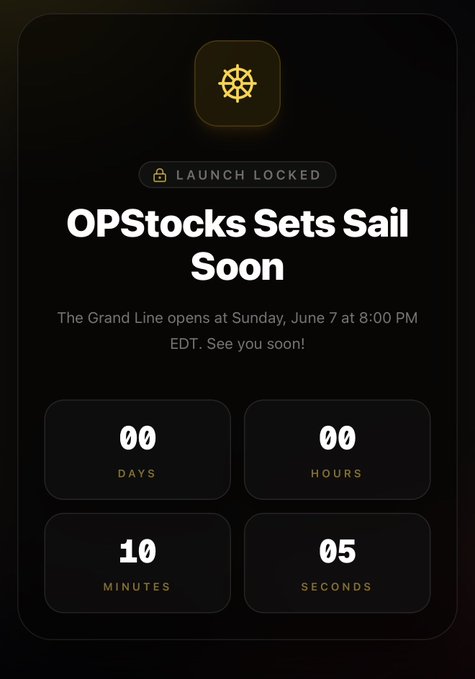 The image displays a phone screen with a message from an app, announcing that the website where they operate will be launched soon. The message also announces that users can buy or sell their favorite pirates for $OPX Tokens and mentions a few mini games they offer in this platform. The time displayed on the screen is "09:05", indicating it was registered just at 9 o'clock in the morning.