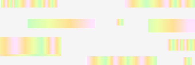 The image displays a pattern of pastel-colored horizontal rectangular bars and stripes in shades of yellow, pink, green, and orange on a white background, with no visible text, logos, or discernible content.

It does not visually relate to the accompanying post about Aleo, a privacy-focused Layer 1 blockchain using zero-knowledge (ZK) proofs, or the AI agent discussion.