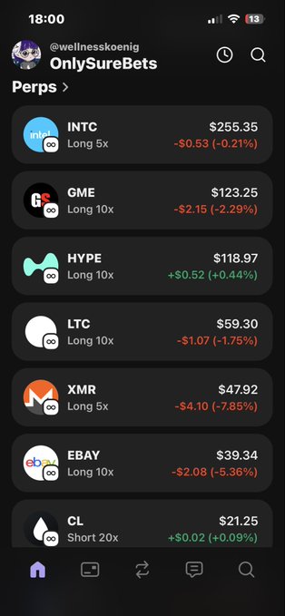 The image shows a smartphone displaying a spreadsheet of cryptocurrency prices, with an alert from a cryptocurrency trading app informing them about recent price changes for Bitcoin, Ripple, Ethereum, Litecoin, and others like it. The person behind this screen has some knowledge in cryptocurrency or investing, as they have set up the spreadsheet themselves to keep track of multiple coins simultaneously. The alert indicates that the user is interested in these particular cryptocurrencies' performance and is monitoring their market trends closely.