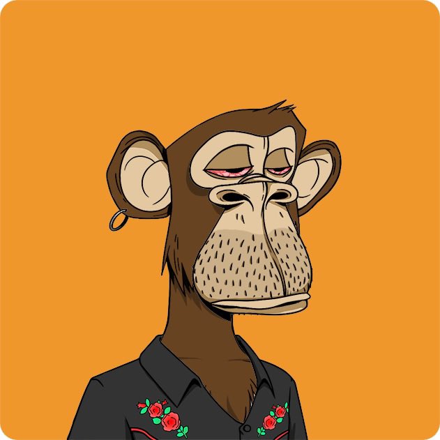 The image features a cartoon monkey wearing a shirt with flowers on it. The monkey appears to be dressed up for a party or event, as indicated by its attire. The background of the image is orange, which contrasts nicely with the brown fur of the monkey. The caption "If you were an ape, I'd be delighted to welcome you to this club" suggests that the monkey might be attending a social gathering or celebration in the animal kingdom.