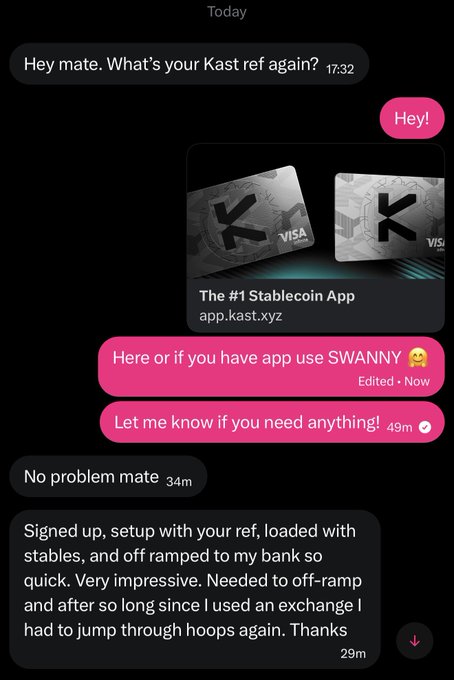 "The app is being used by a fellow Aussie who reached out for a review code," the text reads. "They need an alternative to off ramp deposits, such as those made through our ATM."