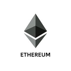 The Ethereum logo, a black and gray diamond shape, with the word 'ETHEREUM' displayed below it on a white background.