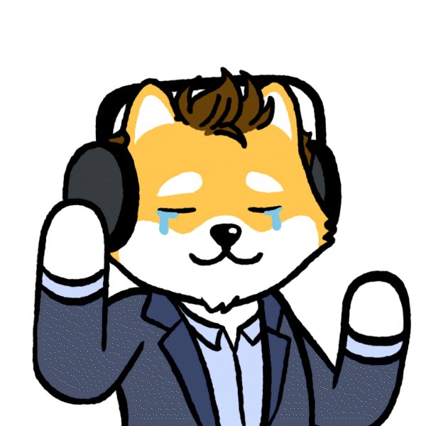 The image features a cartoonish illustration of a dog wearing headphones, with its eyes closed as if listening to music or enjoying a movie. The dog appears to be dressed in a suit, which adds an element of formality to the scene. The caption "How I'm about to be" suggests that there might be some sort of event or situation related to the image, possibly involving the dog's attire and the headphones it is wearing.