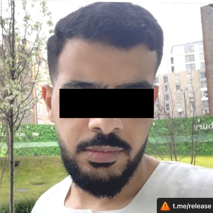 A selfie of a bearded man outdoors with a black bar obscuring his eyes, with "t.me/release" visible in the bottom right corner.