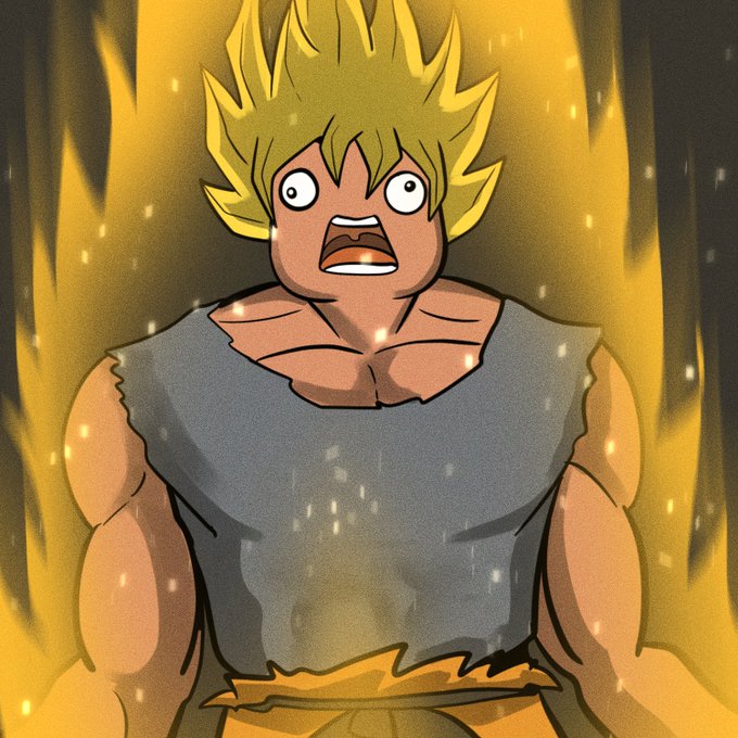 The image depicts an anime character with spiky blonde hair, wide eyes, and a shocked expression, standing amid flames and glowing embers. The fiery, intense scene visually mirrors the post's triumphant message about perseverance, symbolizing the rewarding "bonding" phase after 14 days of hard work for the $Zghire community.