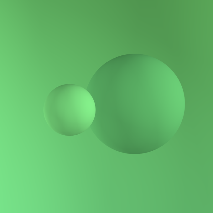 The image features two green spheres floating in space, with one sphere positioned slightly higher than the other. The spheres appear to be floating in a green void or atmosphere, creating an interesting visual effect. The background of the image is a gradient of green colors that blend seamlessly into each other, further enhancing the sense of depth and dimensionality. The caption below the image provides information about the post it belongs to: "Orbits by @janRobertLeegte" which suggests that this image might be related to a discussion or exploration of the Ethereum mainnet's orbit collection.