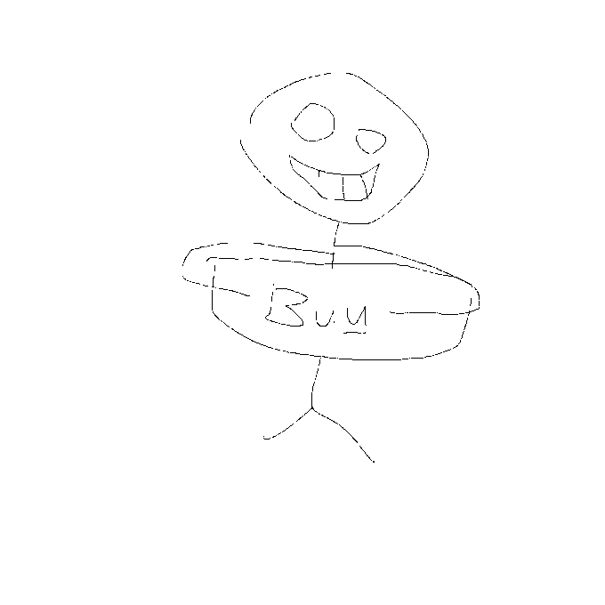 A stick figure holds a sign that reads "Buy," promoting the memecoin pump token with the contract address 6KqcCXbNUroqnqGe2AJRxTxyPDc9zwZamSp9CZ6Hpump, encouraging viewers to purchase it.