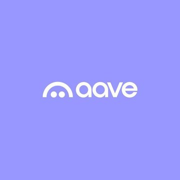 The image displays the Aave logo on a light purple background. It relates to the post by visually branding the news, highlighting that cbETH deposits on the Aave lending platform have tripled to approximately $70 million.