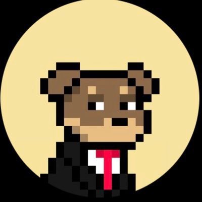 The image features a cartoon dog wearing a suit and tie, standing against a yellow background with a black circle in the center. The caption below the image reads "Shoutout to our supporters, but we are more proud of our hater base. They keep us going."