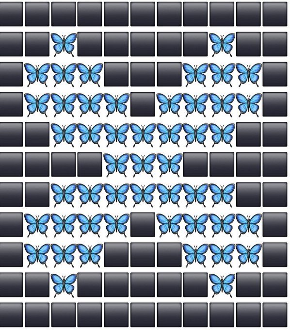 A pixel art butterfly formed from a grid of dark blue squares, visually echoing the concept of decentralized networks through its fragmented, distributed pattern of individual tiles. The digital, mosaic-like aesthetic complements the post's discussion of decentralized computing infrastructure, symbolizing how many small components combine to create something greater.