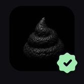 A digital emoji depicting a pile of shit with a green checkmark, indicating availability or selection status.