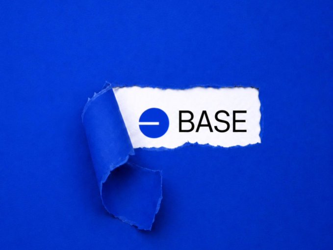 The image features a blue background with white text that reads "Base" written in black letters. The word "base" appears to be cut out from a piece of paper, creating an interesting visual effect. The image also contains some text that says "Focus on what is in the image and how it relates to the post".