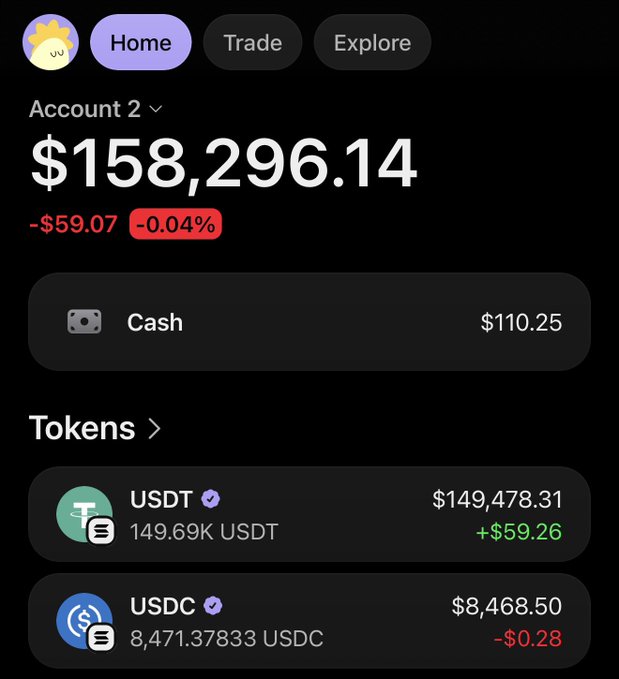 In the image, a smartphone screen displays information about various cryptocurrency transactions, including two UDSDC tokens worth $1,891.39K and $1,894,827.73 USDC, along with the amount of money involved in these transactions. The app is showing that $15,938.14 has been spent on Bitcoin, while another $1,862.86 appears to be earned from selling Ethereum. The screen also includes a graph detailing the current value and cost of these assets over time, allowing for a visual representation of the user's financial transactions in this space.