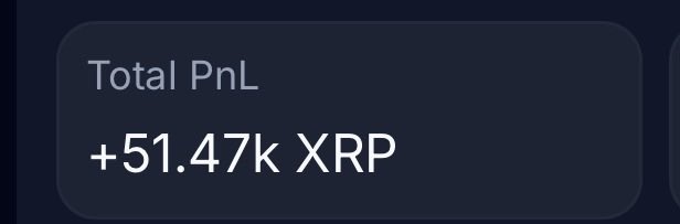 The image shows a screenshot of a message or post made by someone named @First_ledger Legends with a caption that reads, "down bad thanks @XRP". This post seems to be about Bitcoin trading and XRP, as indicated by the presence of the text "Total PNL" on one side and "XRLP" on another. The message is in black and white color scheme, making it easier for the viewer to read and understand the content.