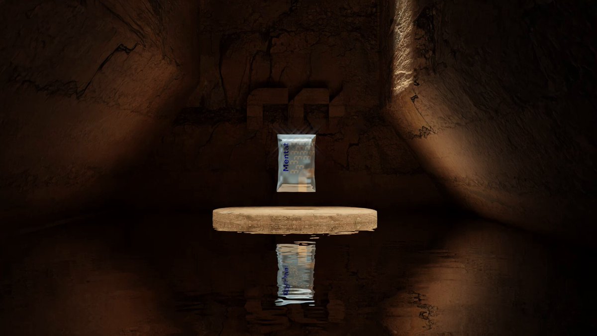 The image shows an empty room with a stone wall, a window, and a small platform or rock formation that appears to be floating in water. The scene has a dark atmosphere, which contrasts with the light source coming from the right side of the image. There is no text present in the image, but there are two words related to cryptocurrency: "Bittensor" and "SoS". These terms might suggest an association between the room's location or the content of the post.