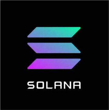 The image displays the Solana logo, featuring three stacked parallelogram shapes in gradient colors of teal, purple, and magenta, with "SOLANA" text below, set against a black background. It relates to the post by serving as a visual symbol for Solana, one of the two blockchains mentioned as being massively undervalued and worth investing in.