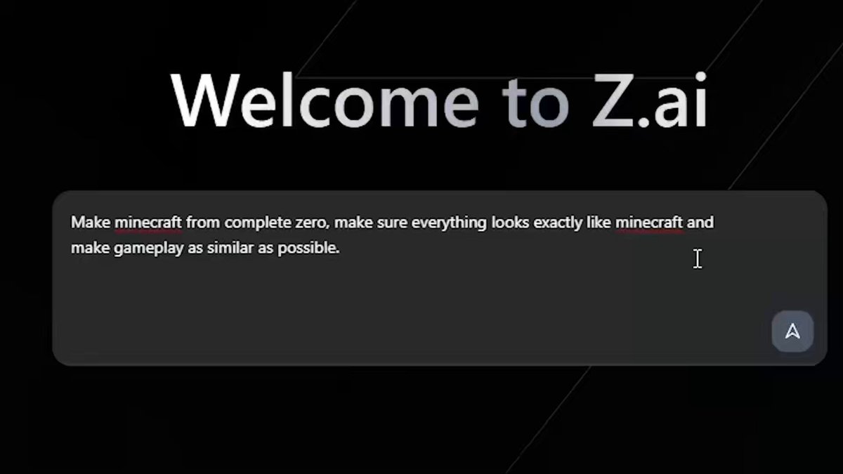 "Welcome to Z.ai. Make mine from complete zero make sure everything looks exactly like minecraft and make gameplay as simple as possible."