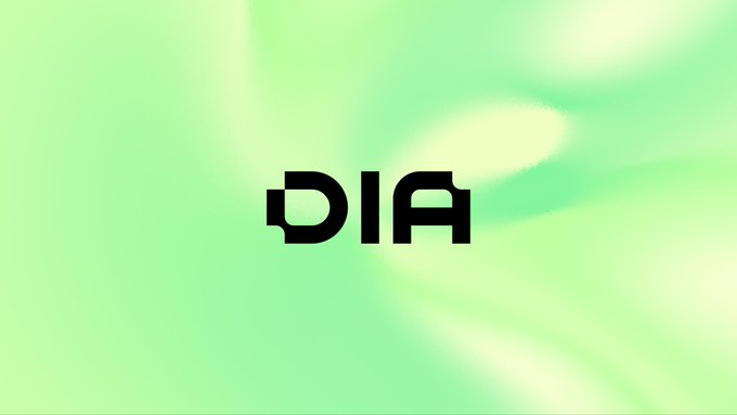 A logo with the letters 'DIA' in bold black text against a soft, light green background with blurry leaf patterns.