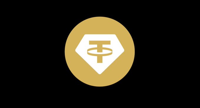The image features a black and white logo with a gold circle containing a white diamond inside, which has the word "Tether" written around its edge. The text reads "Tether y Fasset Lanzarán una tarjeta Visa que permitirá el uso de oro tokenizado XAU₮ en compras cotidianas." This logo is related to a post about cryptocurrency, specifically the use of tokens for online transactions and digital assets.

The image also includes some text that reads "focus on what is in the image and how it relates to the post." The main focus should be on the logo itself, while the additional text provides context or explanation about the connection between the logo and the post.