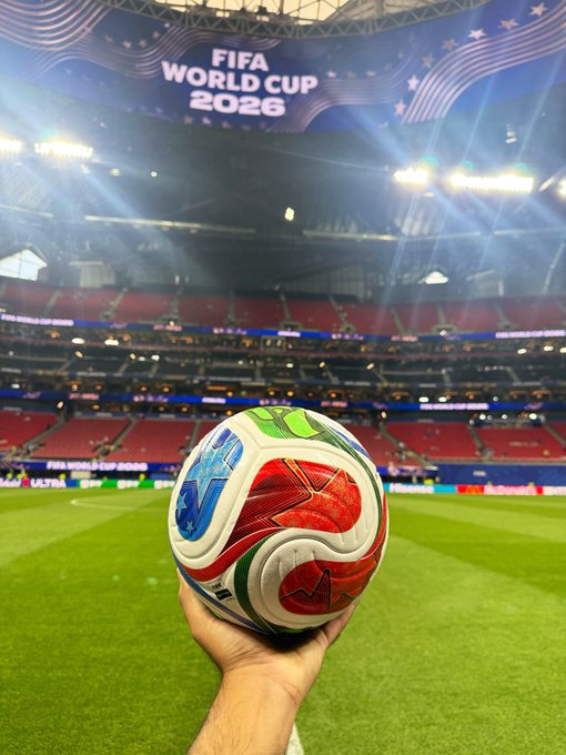 A hand holds up an "Official World Cup 2026" soccer ball on the pitch of a large stadium, with a "FIFA WORLD CUP 2026" banner visible in the background.

The image shows a soccer ball at a stadium with "FIFA WORLD CUP 2026" visible, but it doesn't relate to the post about Solana—a cryptocurrency and blockchain platform—unless the poster is metaphorically comparing a major life-changing event to the significance of the World Cup.