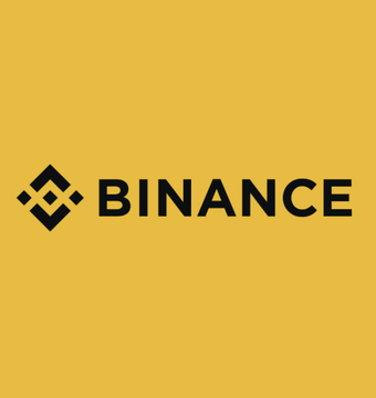 The image displays the Binance logo, featuring its distinctive diamond-shaped icon alongside the word "BINANCE" in bold black text, set against a bright yellow background. This branding relates to the accompanying news about Binance affiliates filing a lawsuit against RedotPay's founders, highlighting the legal dispute involving Binance's name and platform.