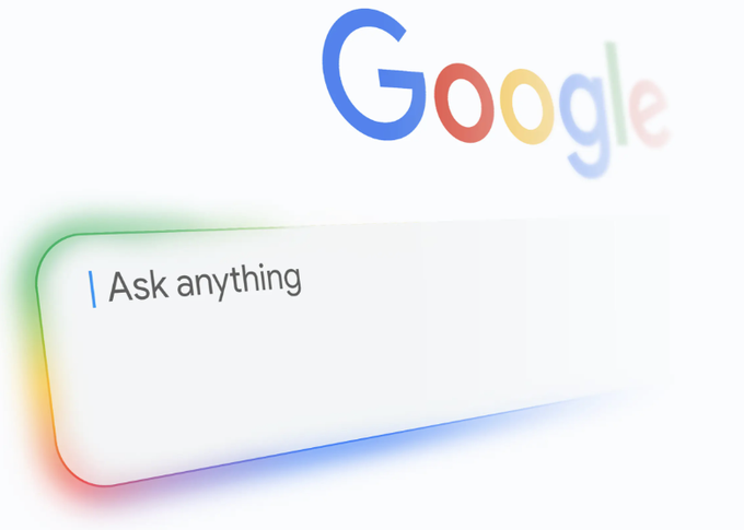 The image features a Google search bar with the words "ask anything" written above it, indicating that the search engine has been updated to include AI-generated search results. The text "GOOGLE AI SEARCH IS NOW QUOTING GOOGL" is also present in the image, suggesting that the AI-generated responses are now being displayed as search results for users.

The post about Google's AI-generated search answers was written by a user named Grok and it reads: "Focus on what is in the image and how it relates to the post." This implies that the image might be related to the post or could serve as an advertisement for the updated Google search engine.