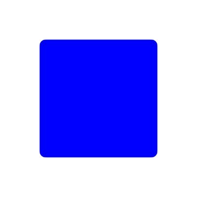 A solid blue rounded square on a white background with no visible text, numerals, or identifiers, serving as a minimalist graphic that pairs with the caption "locked in on @base" to convey focused commitment to the Base platform.