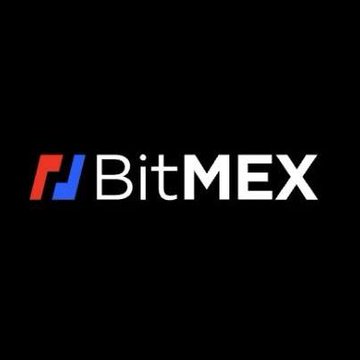 The BitMEX logo displayed in white, red, and blue on a solid black background.