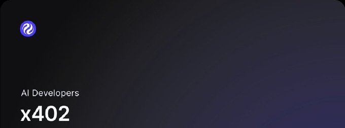 The image shows an advertisement for a new AI-powered commerce system, which has been updated to include near-instant x402 payments. This means that transactions can be processed quickly and efficiently by AI agents, allowing for faster and more accurate transactions in the world of e-commerce. The post highlights this development as a significant improvement over previous systems, which may have taken longer or required manual input from humans. The image also includes a logo for "Al Developers" to indicate that the system is developed by them.