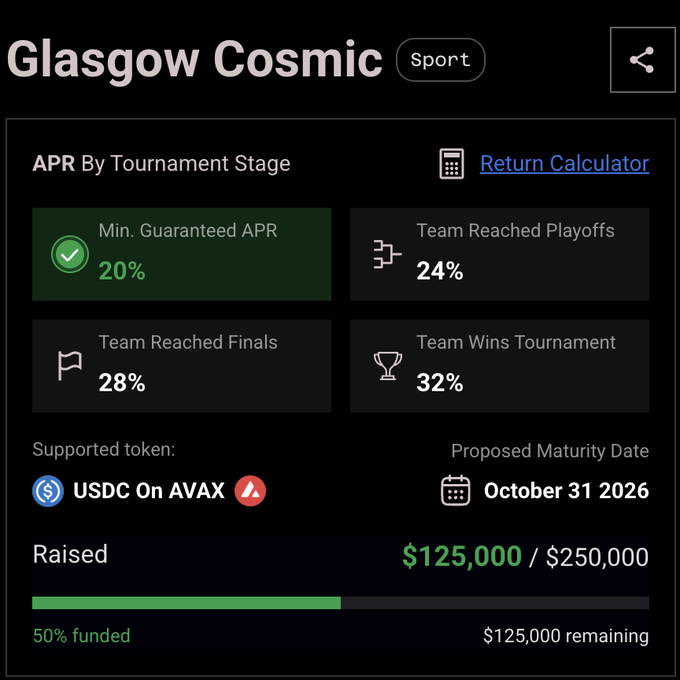 The image shows a screenshot of the Glasgow Cosmic website. On the top right corner, there's a text box that reads "Glasgow Cosmic Sport - April by tournament stage", indicating the time and details about the event. The screenshot then displays various statistics related to a sports game or tournament, including the results for each match, the number of wins and losses, and the date and time it took place. In addition, there is an alert box that reads "20% Guaranteed Apr", suggesting a favorable outcome for some players participating in this particular competition. The website also offers the opportunity to sponsor the event or participate as a fund raiser.