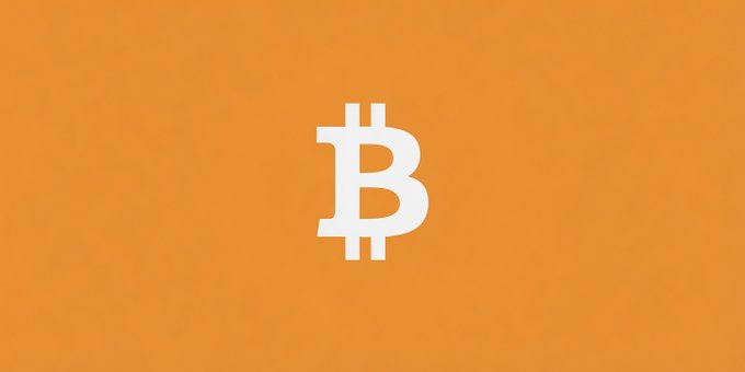The image features the Bitcoin logo (₿) centered on an orange background, symbolizing Bitcoin cryptocurrency in connection with the news of BlackRock's $33.4 million Bitcoin purchase.