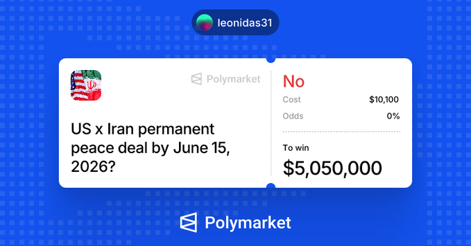 The image shows a post about a peace deal between the United States and Iran, which has been approved by the U.S. government. The post includes a form for people to enter their donations towards this cause. The text indicates that the donations will be used to help with the exit liquidity of those who donated.