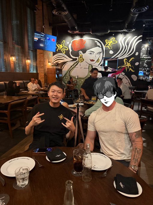"Huge thanks to @binance for the World Cup invite - - - - - - - - - - - - - - - - CZ'S personal bodyguards will keep me safe. No way I'd have come to Mexico without them."