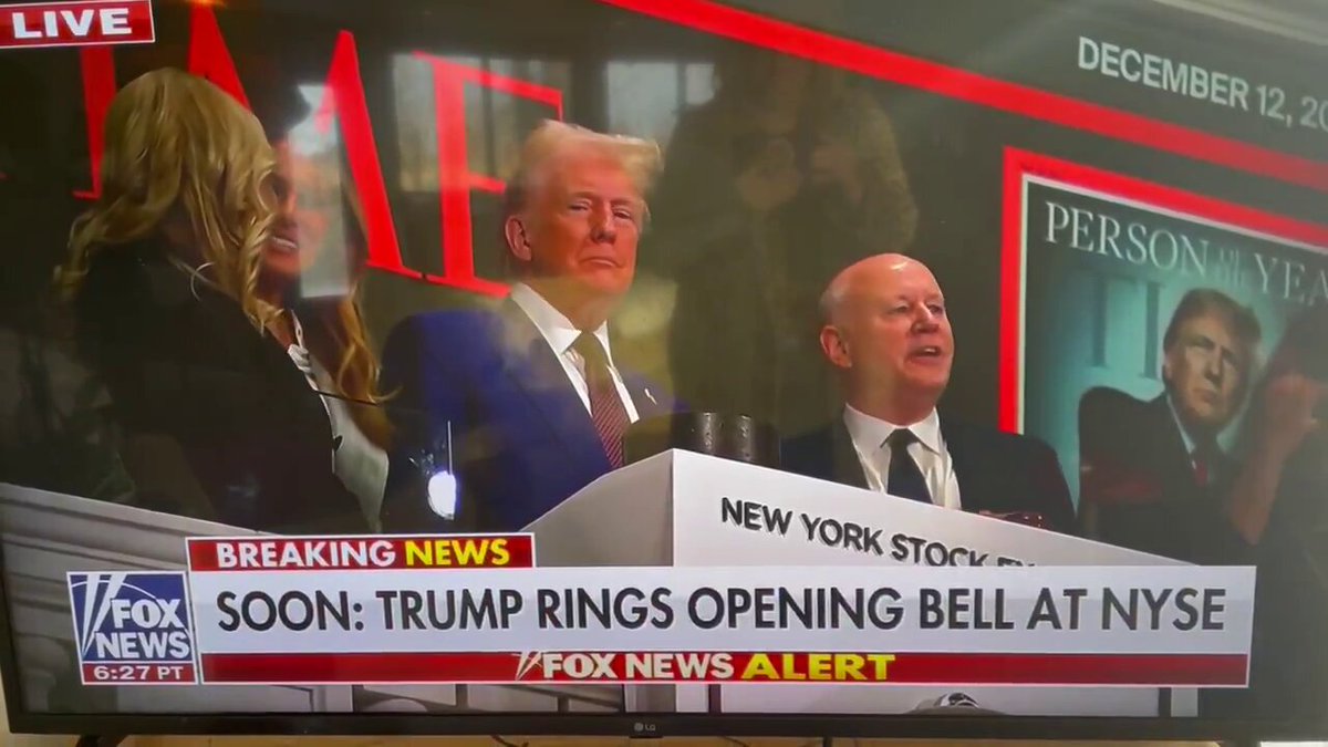 The image shows a TV screen displaying a news segment about the opening of the Trump rings at NYSE. The news anchor is sitting behind a podium, with two people standing next to her. They are talking about the event, possibly discussing its significance or sharing their opinions on it. The TV show also includes text that reads "soon: Trump rings open at NYSE", indicating that this segment was recently broadcasted and is still relevant today.

The image also contains a caption that says " Mikhail Gogolkin's $XLM coinpost.jp/?p=713 hoops". This suggests that the news segment might be related to the cryptocurrency market, as it features Trump rings opening at NYSE. The presence of this caption indicates that the content is likely to be of interest to cryptocurrency enthusiasts or those following the stock market closely.